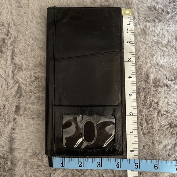 Black Leather Bifold Wallet/CC Organizer, Vintage - Picture 8 of 8